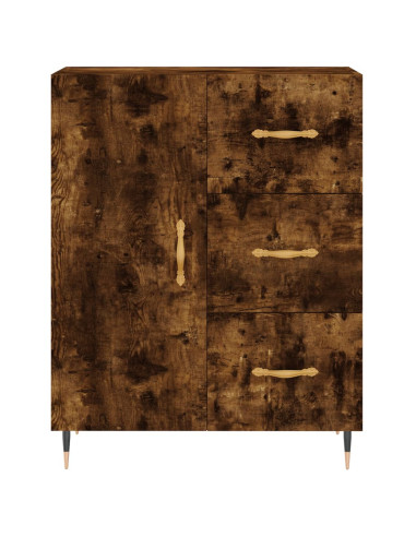 Credenza Rovere Fumo  69,5x34x180 cm in Legno Multistrato