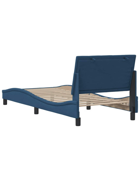 Giroletto senza Materasso Blu 90x190 cm in Tessuto
