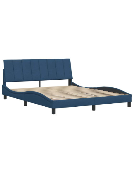 Giroletto senza Materasso Blu 160x200 cm in Tessuto