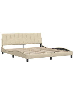 Giroletto senza Materasso Crema 180x200 cm in Tessuto