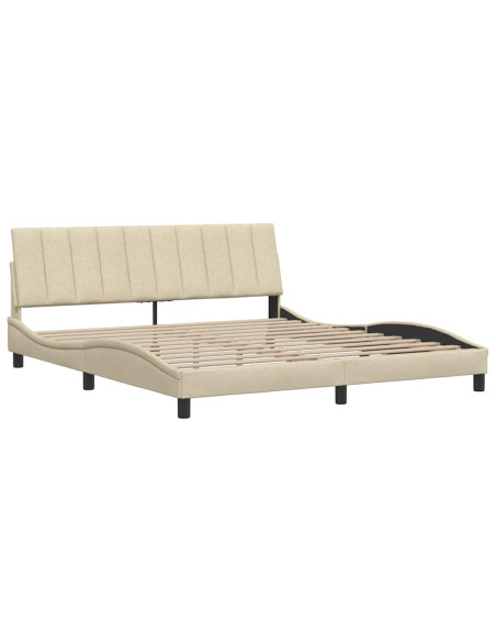 Giroletto senza Materasso Crema 180x200 cm in Tessuto