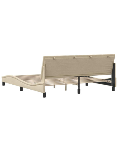 Giroletto senza Materasso Crema 180x200 cm in Tessuto