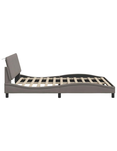 Giroletto senza Materasso Tortora 160x200 cm in Tessuto