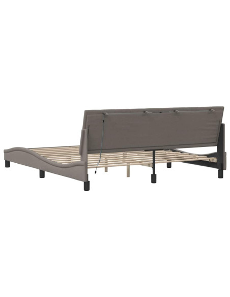 Giroletto senza Materasso Tortora 180x200 cm in Tessuto