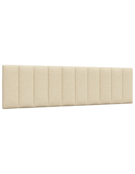 Letto con Materasso Crema 180x200 cm in Tessuto