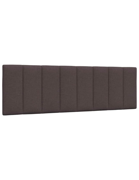 Letto con Materasso Marrone Scuro 160x200cm Tessuto