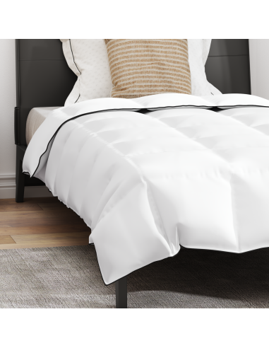 Duvet Invernale con cuscino 2 pcs Bianco Piuma d'anatra
