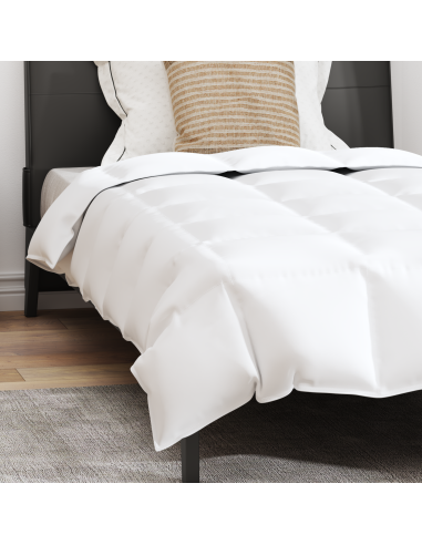 Duvet Estivo con cuscino 2 pcs Bianco Piuma d'anatra