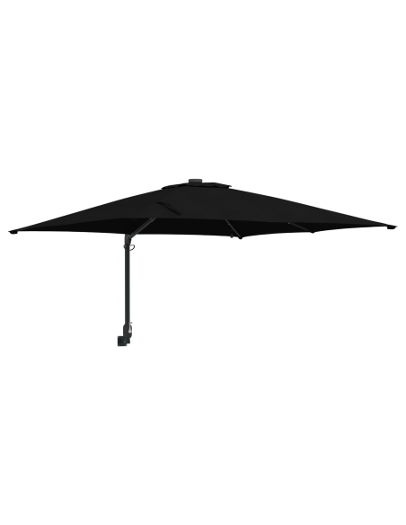 Ombrello da giardino Nero 248.5 x 247.5 x 160 cm Tessuto