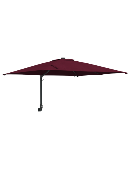 Ombrello da giardino Rosso bordò 248.5 x 247.5 x 160 cm Tessuto