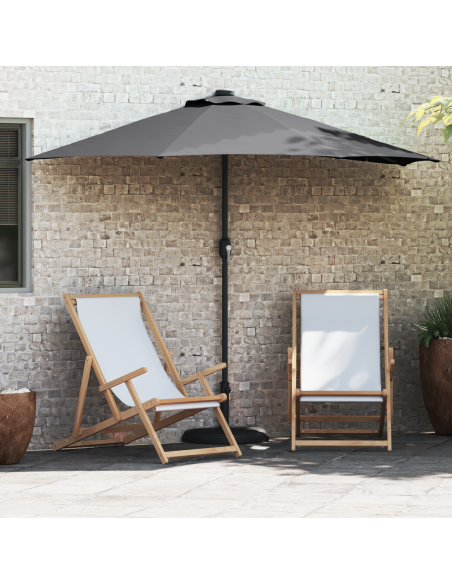 Ombrello da giardino Antracite 294 x 150 x 224 cm Tessuto