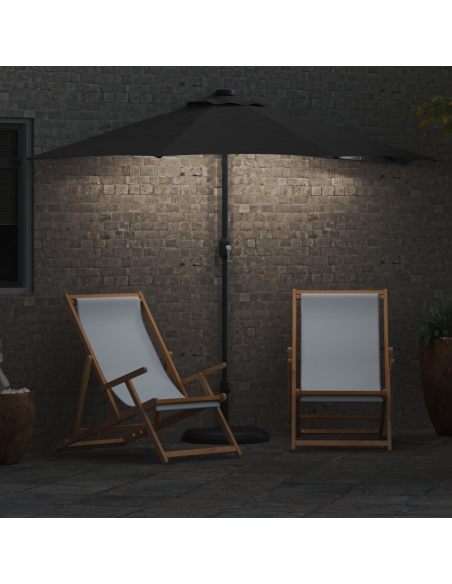 Ombrello da giardino Antracite 294 x 150 x 224 cm Tessuto