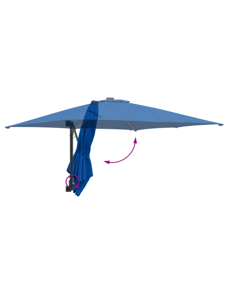 Ombrello da giardino Azzurro 248.5 x 247.5 x 160 cm Tessuto