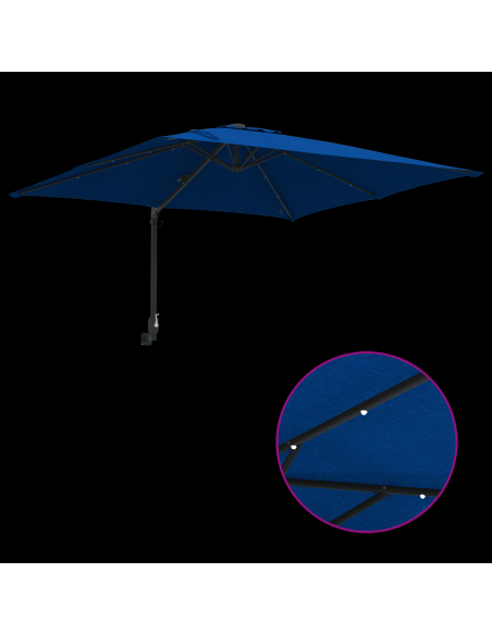 Ombrello da giardino Azzurro 248.5 x 247.5 x 160 cm Tessuto