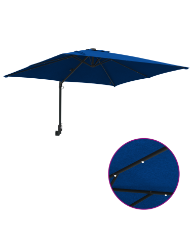 Ombrello da giardino Azzurro 248,5 x 247,5 x 160 cm