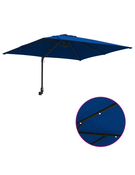 Ombrello da giardino Azzurro 248.5 x 247.5 x 160 cm Tessuto