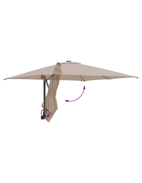 Ombrello da giardino Talpa 248.5 x 247.5 x 160 cm Tessuto