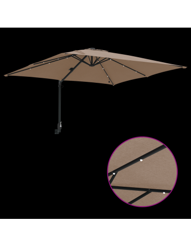 Ombrello da giardino Talpa 248,5 x 247,5 x 160 cm