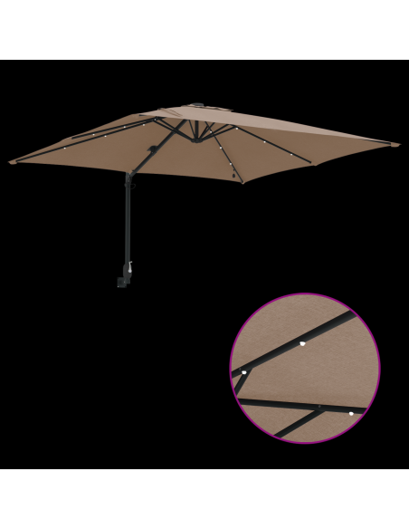Ombrello da giardino Talpa 248.5 x 247.5 x 160 cm Tessuto
