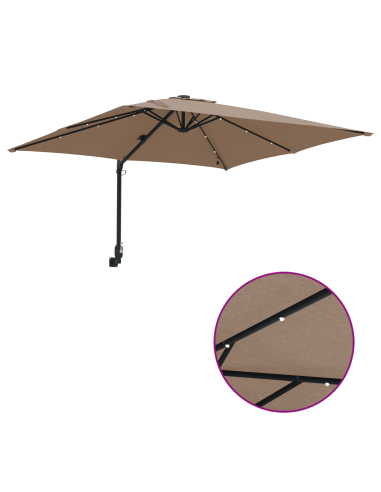 Ombrello da giardino Talpa 248,5 x 247,5 x 160 cm