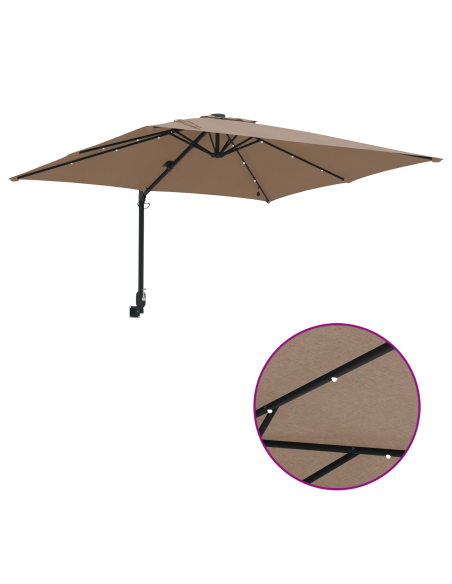 Ombrello da giardino Talpa 248.5 x 247.5 x 160 cm Tessuto