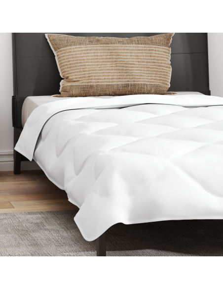 Duvet Estivo con cuscino 2 pcs Bianco 135 x 220 cm Microfibra
