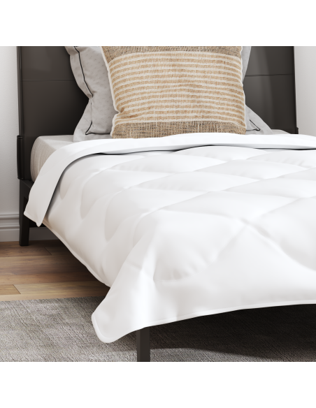Duvet per Tutte le Stagioni con cuscino 2 pcs Bianco Microfibra