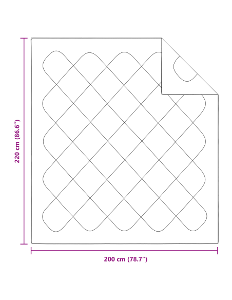 Piumone per tutte le stagioni 3 pcs Bianco 200 x 220 cm