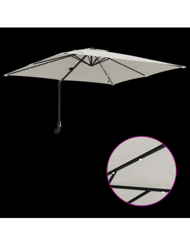 Ombrello da giardino Sabbia 248,5 x 247,5 x 160 cm