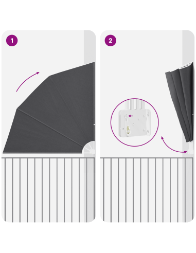 Schermo di Privacy per Balcone Nero 210 x 210 cm Poliestere