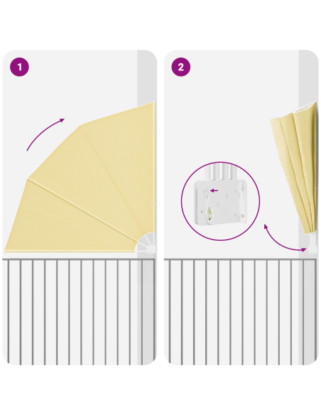 Schermo di Privacy per Balcone Sabbia 210 x 210 cm Poliestere