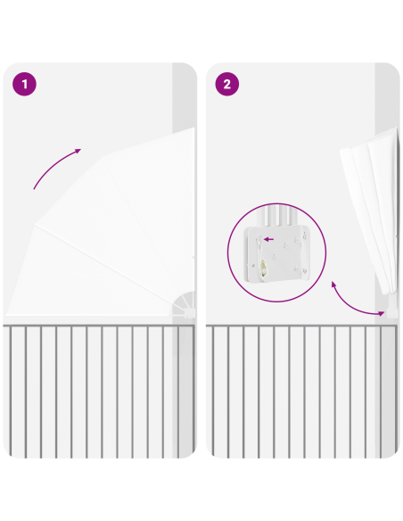 Schermo di Privacy per Balcone Bianco 210 x 210 cm Poliestere