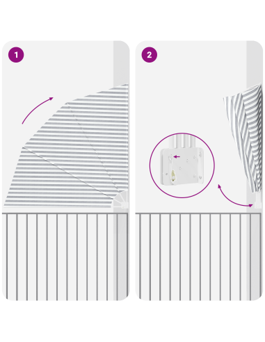 Schermo di Privacy per Balcone Antracite e Bianco 210 x 210 cm