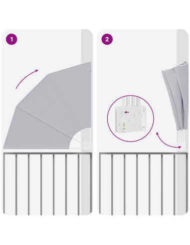 Schermo di Privacy per Balcone Grigio 115 x 115 cm Poliestere