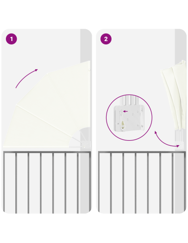 Schermo di Privacy per Balcone Crema 115 x 115 cm Poliestere