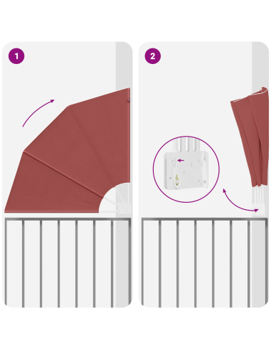 Schermo di Privacy per Balcone Terracotta 115 x 115 cm