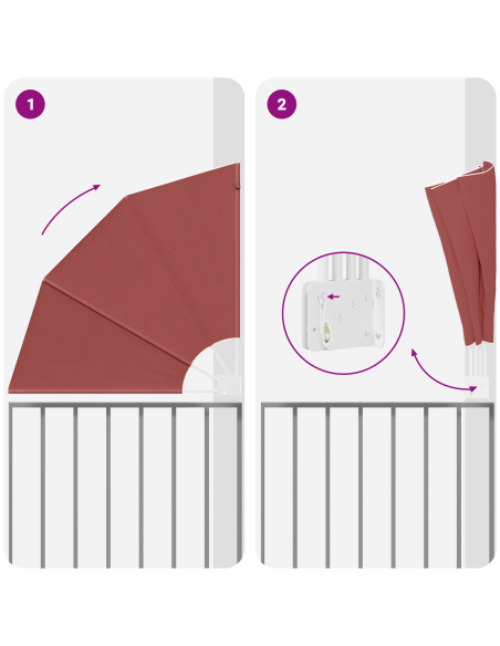 Schermo di Privacy per Balcone Terracotta 115 x 115 cm