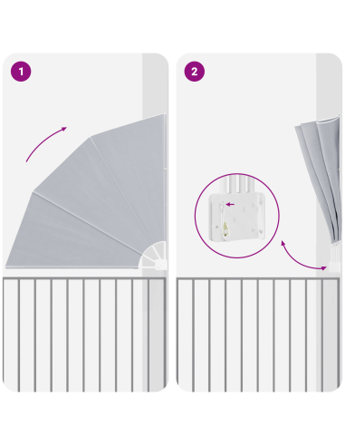Schermo di Privacy per Balcone Grigio 160 x 160 cm Poliestere