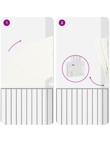 Schermo di Privacy per Balcone Crema 160 x 160 cm Poliestere