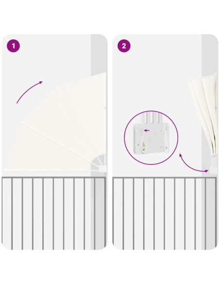 Schermo di Privacy per Balcone Crema 160 x 160 cm Poliestere