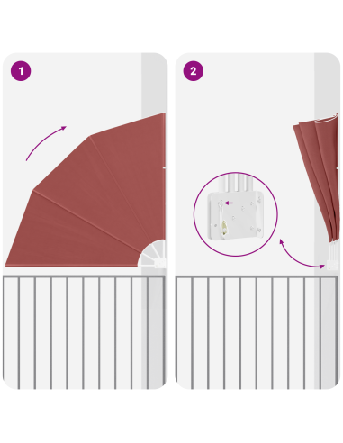 Schermo di Privacy per Balcone Terracotta 160 x 160 cm