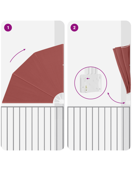 Schermo di Privacy per Balcone Terracotta 160 x 160 cm