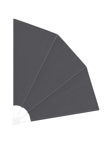 Schermo di Privacy per Balcone Nero 140 x 140 cm Tessuto