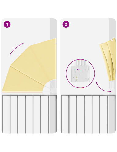 Schermo di Privacy per Balcone Sabbia 115 x 115 cm Poliestere