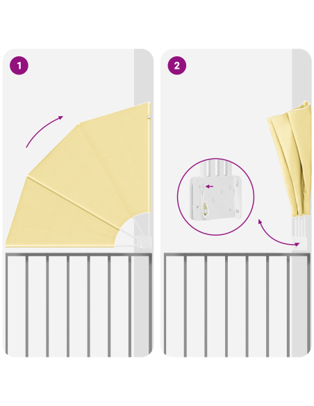 Schermo di Privacy per Balcone Sabbia 115 x 115 cm Poliestere