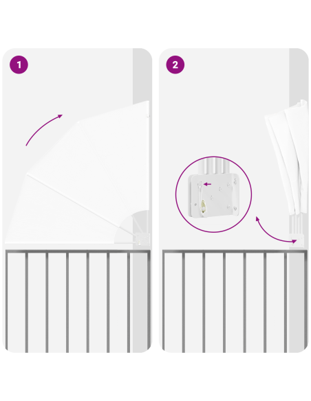 Schermo di Privacy per Balcone Bianco 115 x 115 cm Poliestere