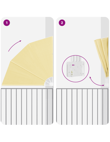 Schermo di Privacy per Balcone Sabbia 160 x 160 cm Poliestere