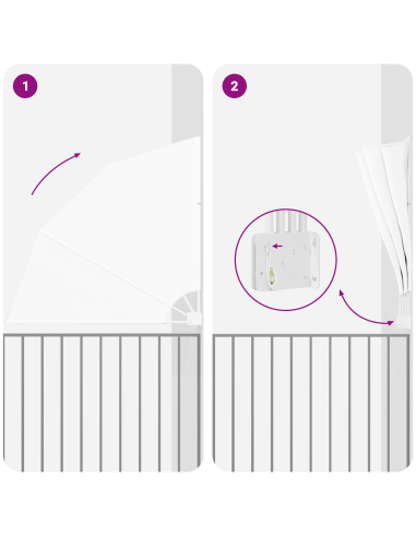 Schermo di Privacy per Balcone Bianco 160 x 160 cm Poliestere