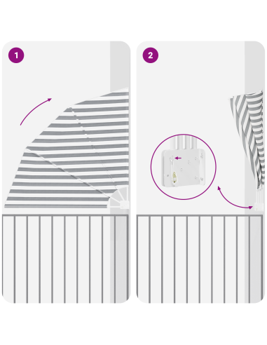 Schermo di Privacy per Balcone Antracite e Bianco 160 x 160 cm