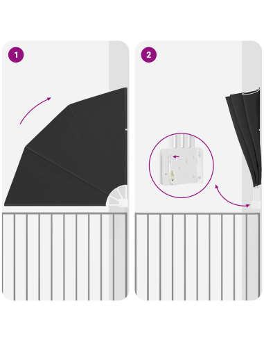 Schermo di Privacy per Balcone Antracite 140 x 140 cm